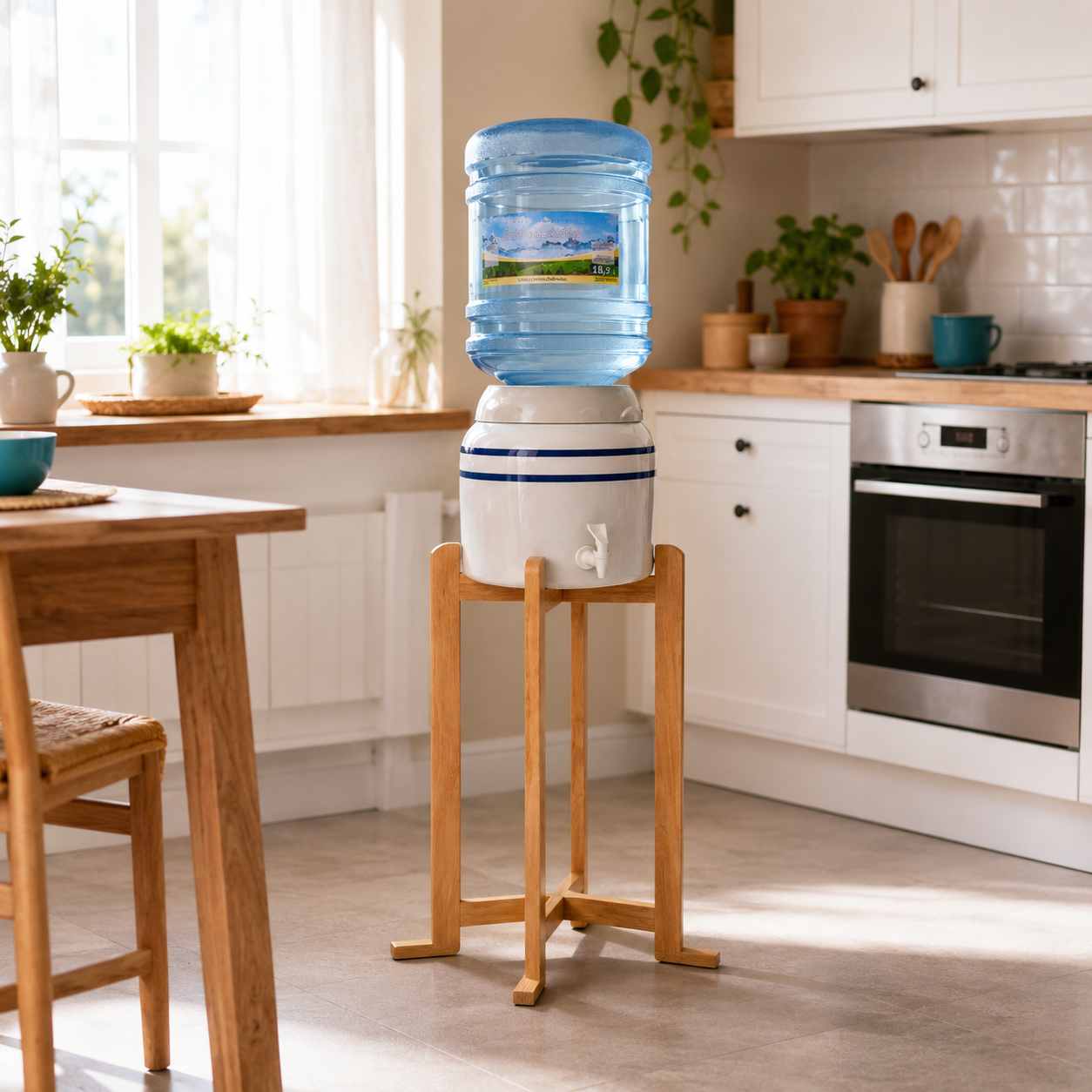 Ceramiczny dystrybutor do wody z kranem do baniaków 19L