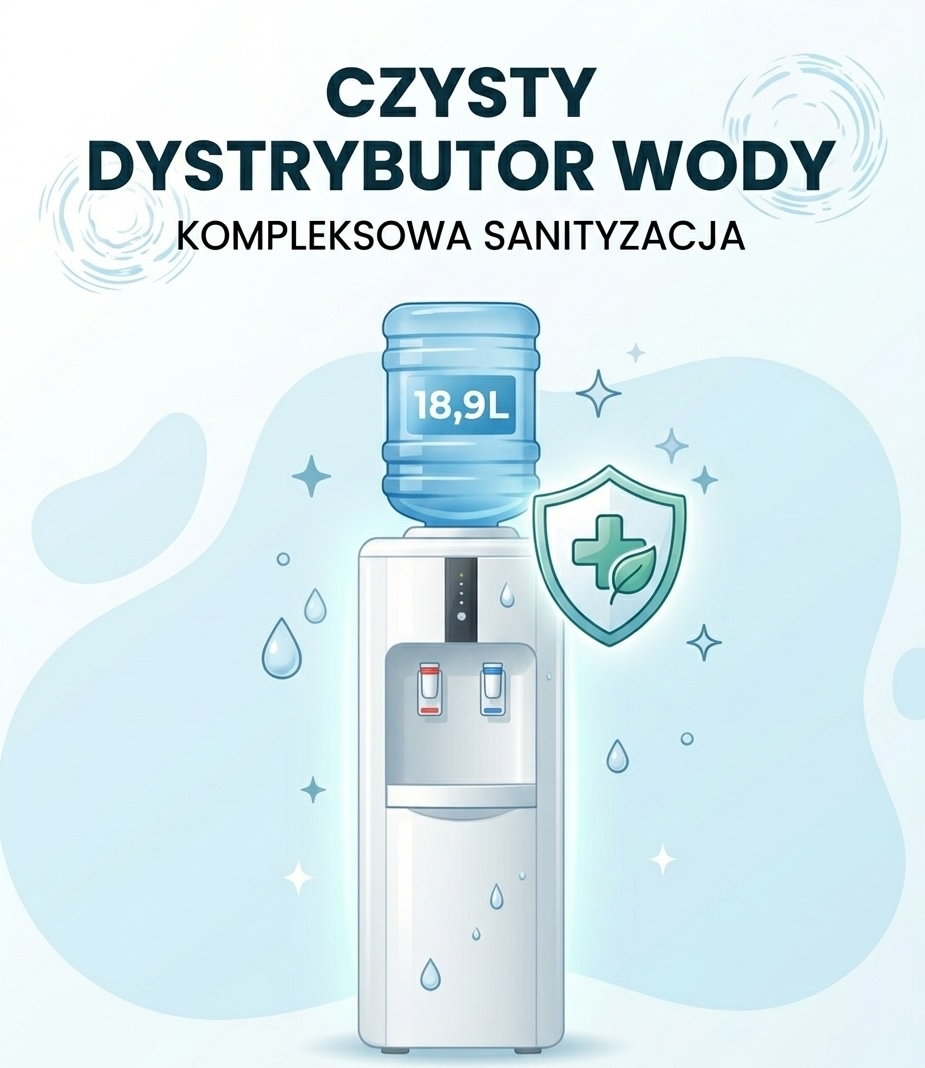 Sanityzacja dystrybutora wody, czyszczenie i dezynfekcja za 70 zł